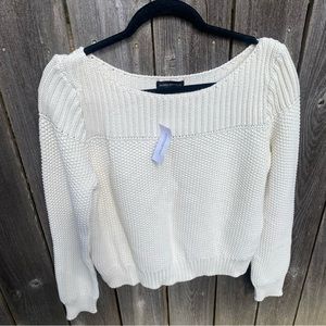NWT Banana Republic Seed Stitch Crop Sweater L